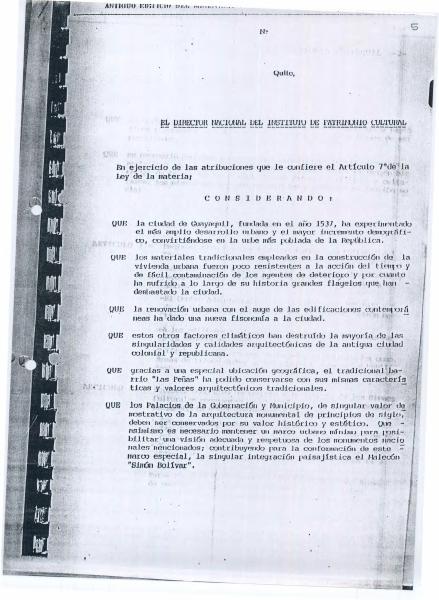 Portada de 1 RESOLUCION DEL DIRECTORIO INPC JULIO 23 1982