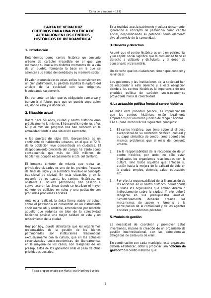 Portada de 1992 CARTA DE VERACRUZ 