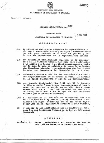 Portada de 2 ACUERDO 2757 DEL 7 JUNIO 1990