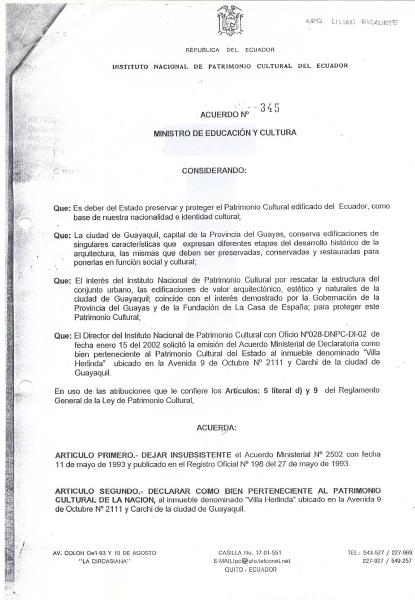 Portada de 6 ACUERDO 345 Villa Herlinda