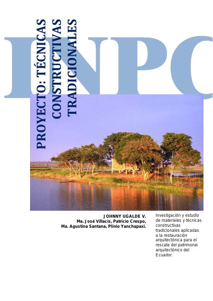 Portada de TECNICAS CONSTRUCTIVAS TRADICIONALES VI 19 13